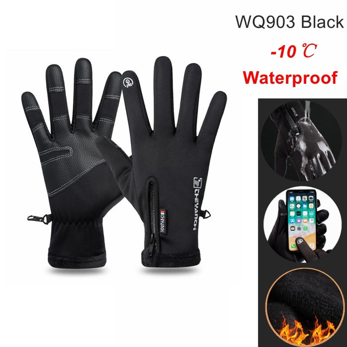 Touch Screen Men Cycling Gloves Waterproof