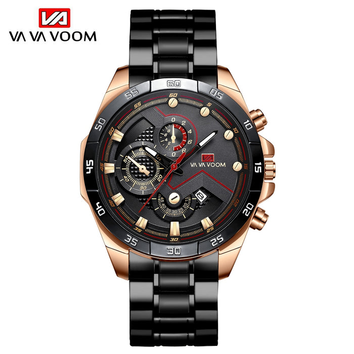 Classic Business Watches Quartz Watch Luxury Men Wrist Watch Stainless Steel Waterproof Wristwatch