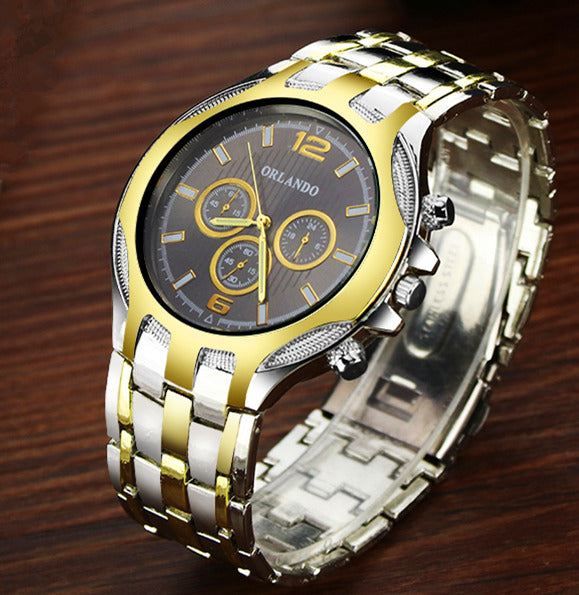 35 Pieces Men Steel Quartz Wristwatches,Assorted Styles