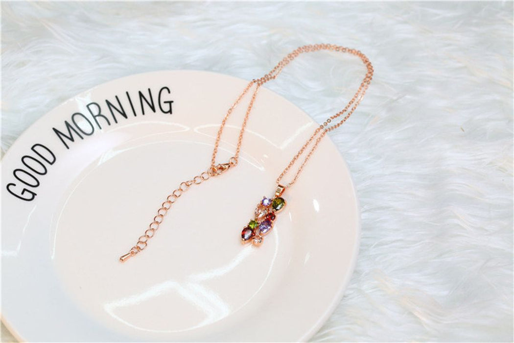 Mona Lisa AAA Zircon Bracelet & Earring & Necklace