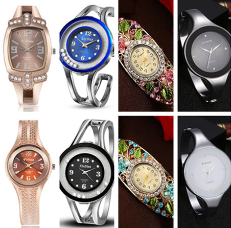 80 Pieces Women Retro Fashion Bangle Luxury Quartz Bracelet Watch