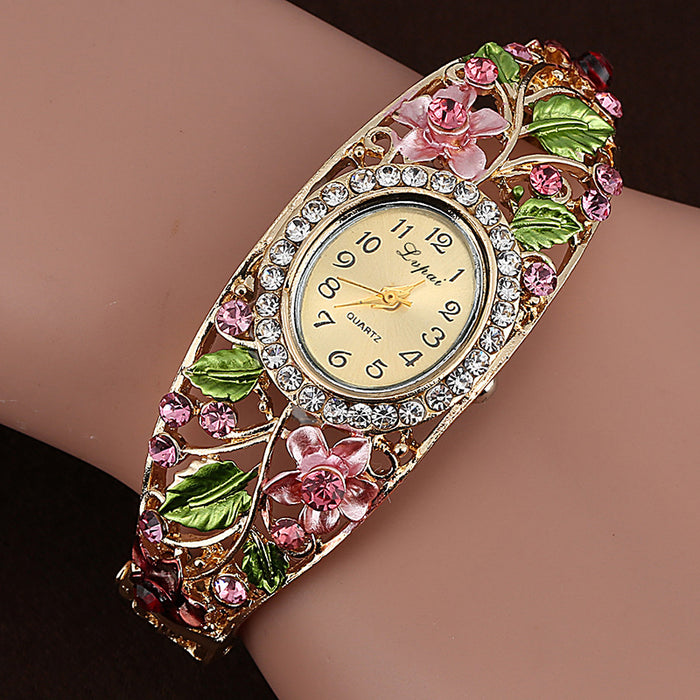 80 Pieces Women Retro Fashion Bangle Luxury Quartz Bracelet Watch