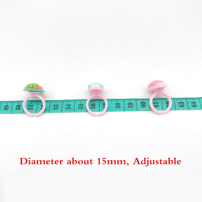 500Pcs Children's Candy Flower Animal Bow Shape Rings