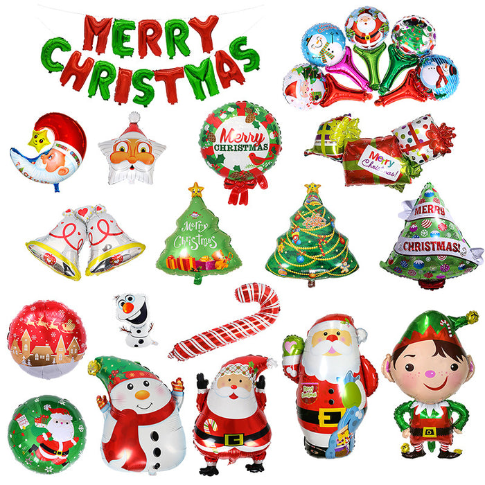 100Pcs Mix Styles Christmas Big Balloons