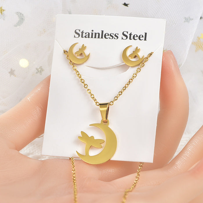 45 Pieces Gold plated necklace Ear studs Set