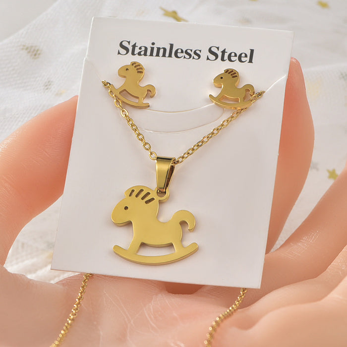 180 Sets Gold plated necklace Ear studs