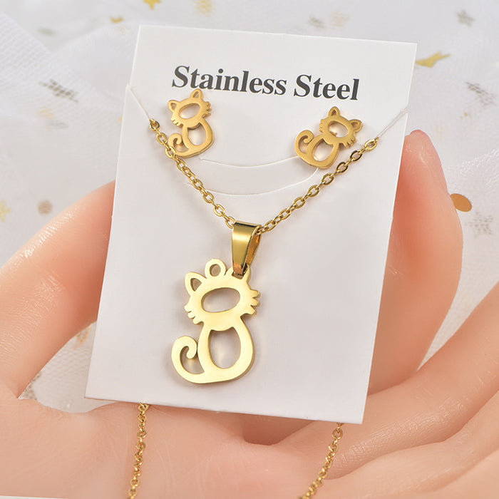 180 Sets Gold plated necklace Ear studs