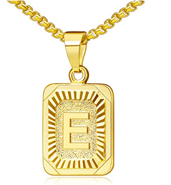 130Pcs Gold Plated Letter Necklaces