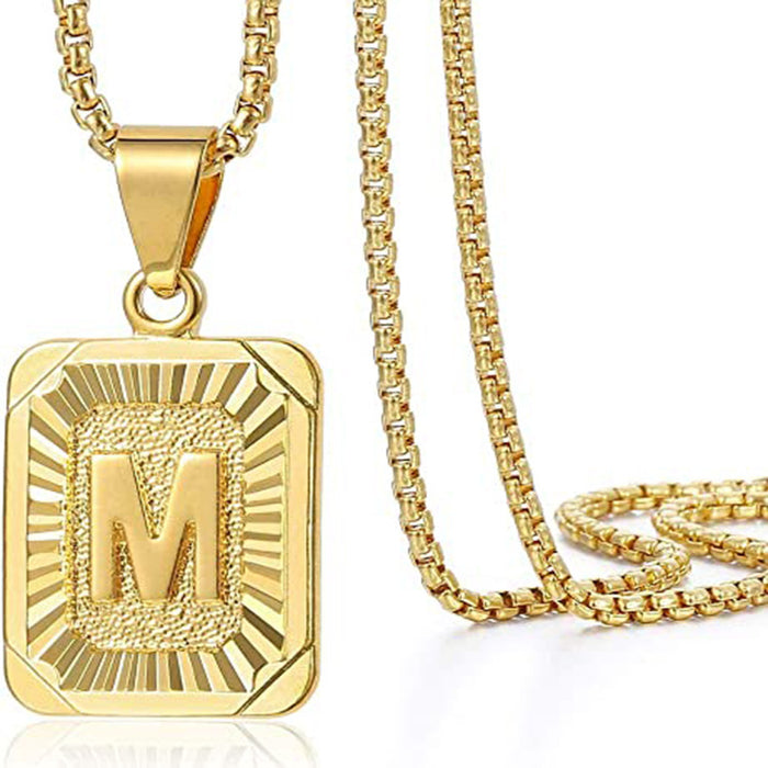 130Pcs Gold Plated Letter Necklaces