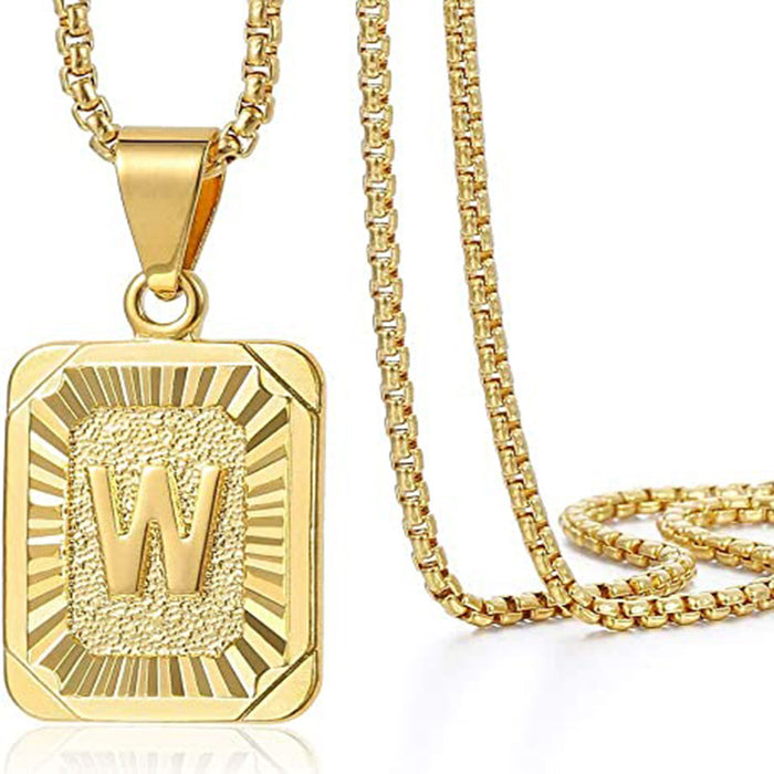 130Pcs Gold Plated Letter Necklaces