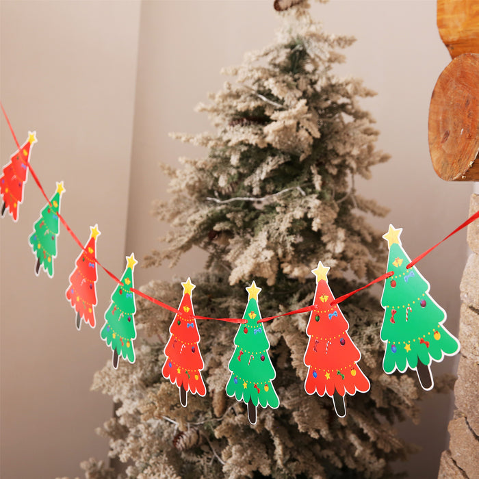 50 Sets Christmas Party Decoration Pull Flag