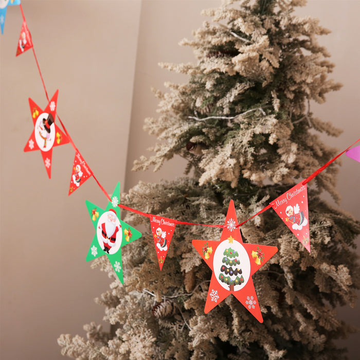 50 Sets Christmas Party Decoration Pull Flag