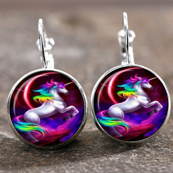 180 Pieces 18 Styles Moon Angel Pattern Earrings