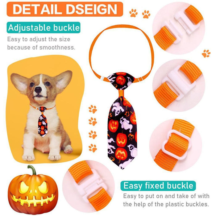 110Pcs Pet Halloween Small Tie