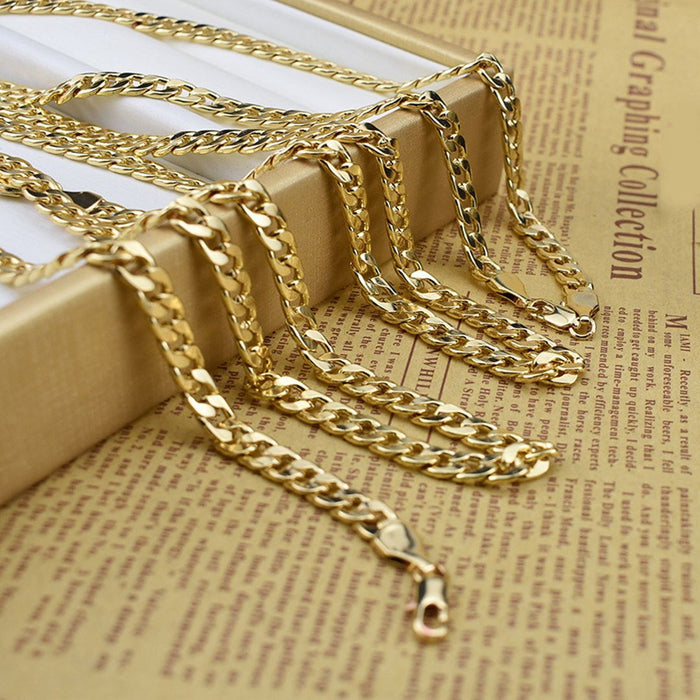 45 Pieces 6mm Gold Plated Necklaces