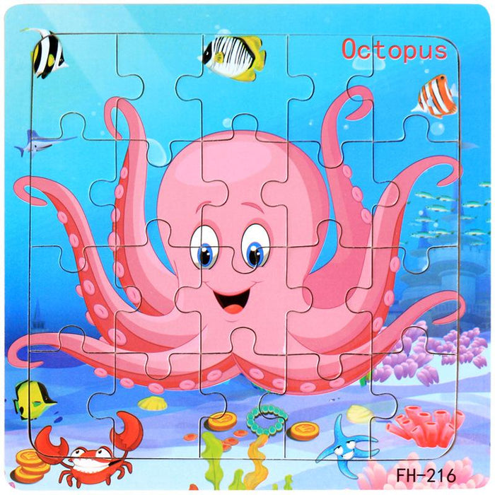 20 Piece Wooden Jigsaw Puzzle Kids Toy