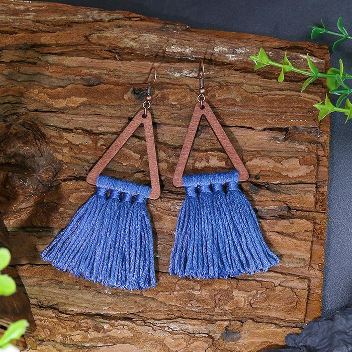Bohemian Handwoven Ethnic Tassel Earrings