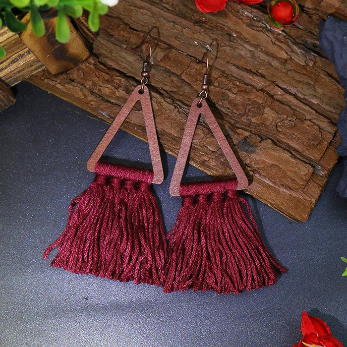 Bohemian Handwoven Ethnic Tassel Earrings