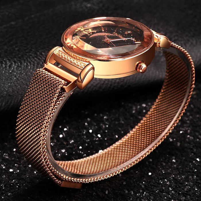 Luxury Womens Watch Personality Romantic Magnet Band Ladies Fashion Wristwatch