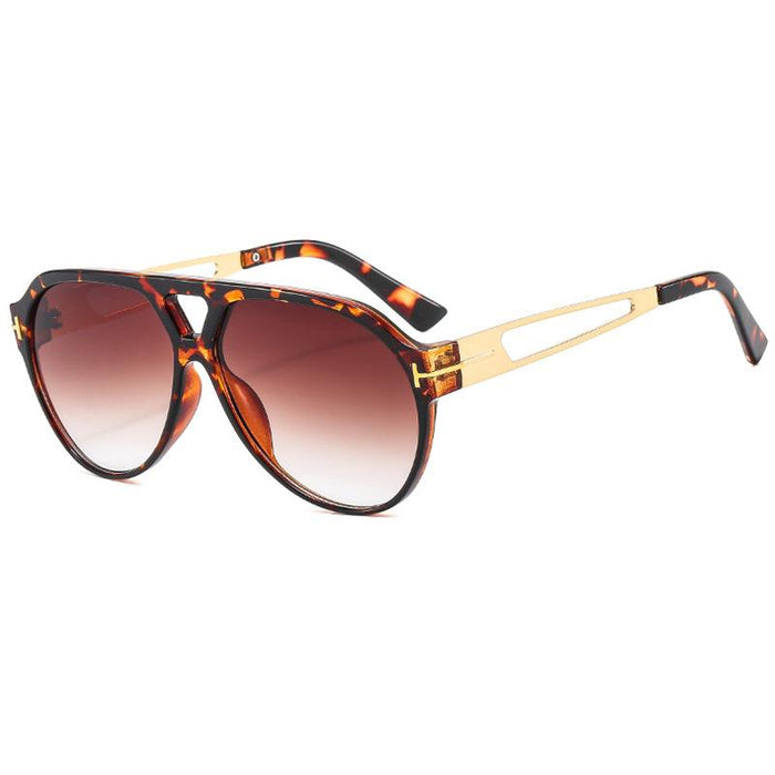 Light luxury double beam large frame toad Sunglasses