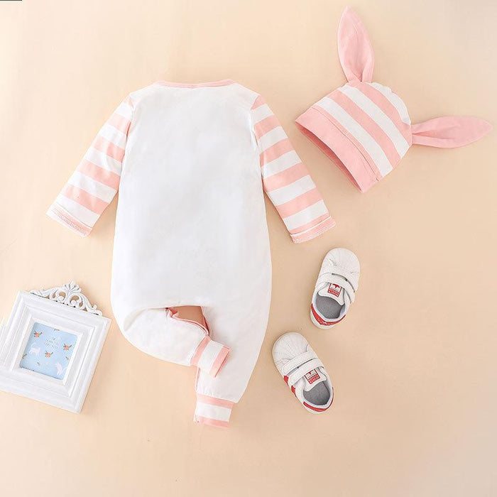 Baby Girls My First Easter Long Sleeve Jumpsuit With Hat