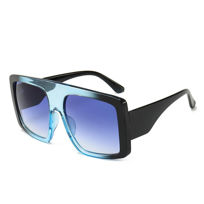 Large frame thick edge Sunglasses Women's gradient