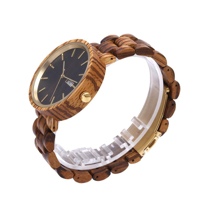 New Calendar Wooden Watch Men's Sports Watch Outdoor