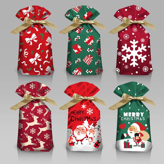 10 Pieces Christmas Candy Bag Santa Gift Bag Christmas Decoration