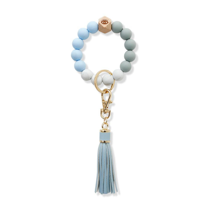 New Tassel Wood Bead Bracelet Silicone Bracelet Key Chain