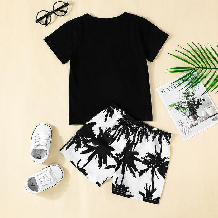 Summer Beach Shorts Top Two-piece Set for Boys