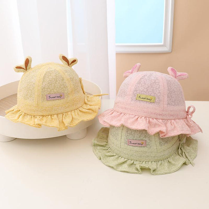 Summer Outdoor Windproof Small Leaves Children's Sunshade Fisherman Hat