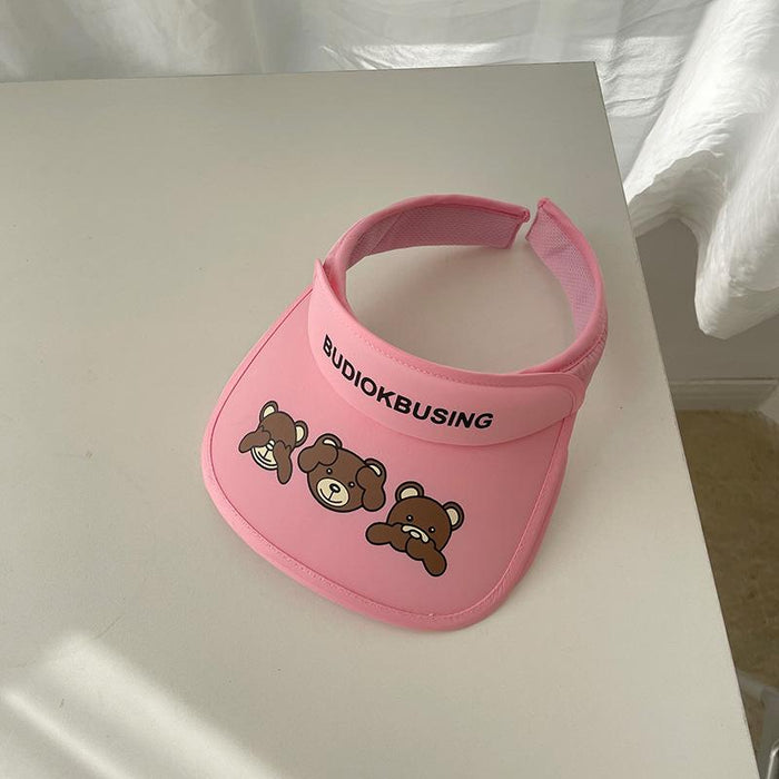 Summer Cute Cat Ears Children‘s Wide Brim Sun Hat