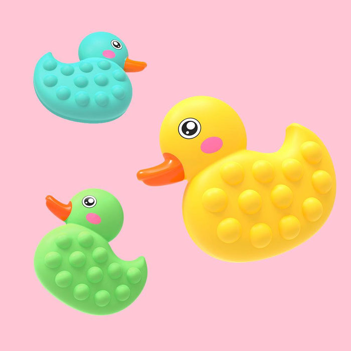 3D anti-stress little yellow duck children's bath toy