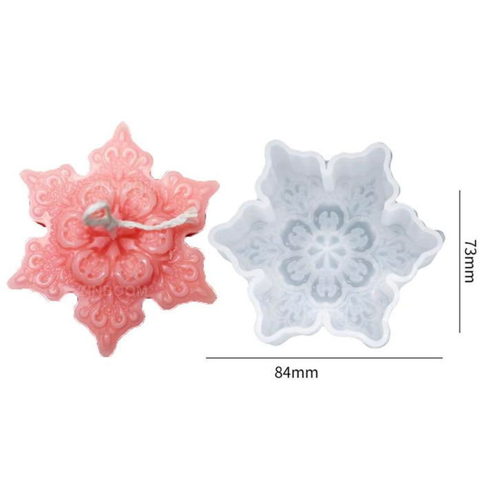 Christmas Snowflake Handmade Soap Epoxy Candle Mold