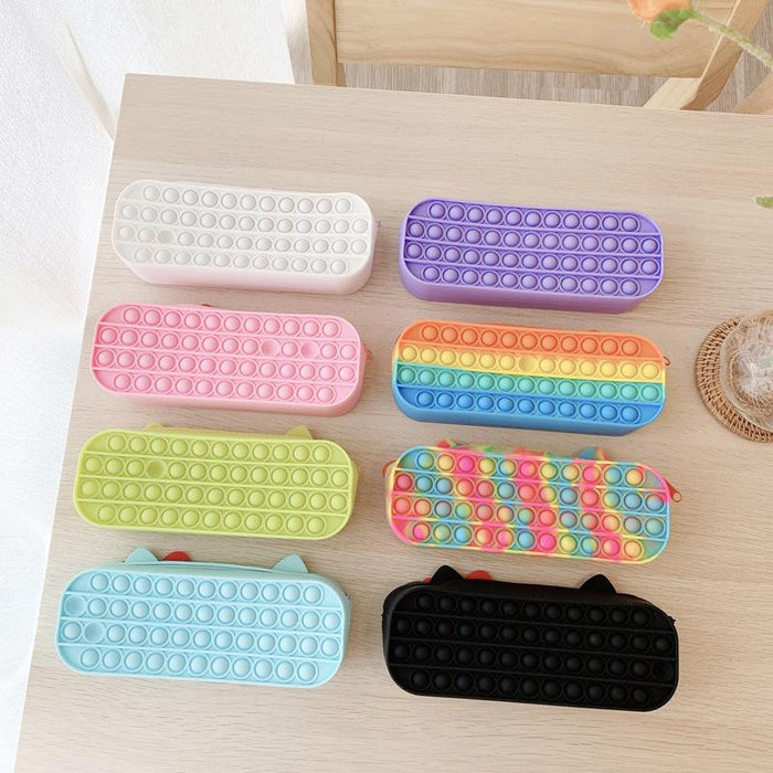 Unzip stationery storage silicone toys