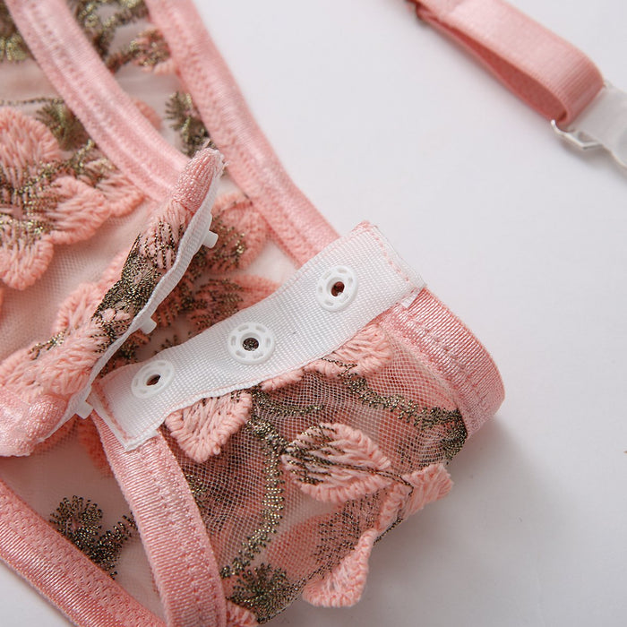 Women's Sexy Chain Underwear Embroidered Bodysuit