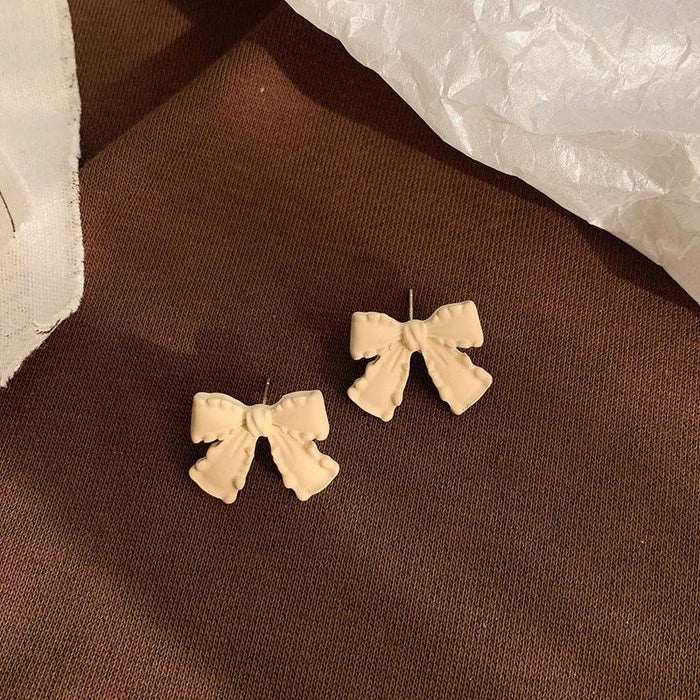 New Retro Bow Simple Design Women's Earrings