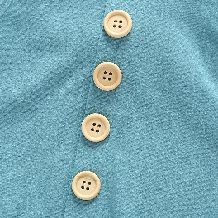 Summer Baby Hooded Jumpsuit Sleeveless Solid Color Bodysuit