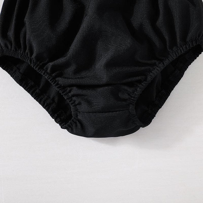 Baby Plaid Sleeveless Top + Briefs + Headscarf 3 Set