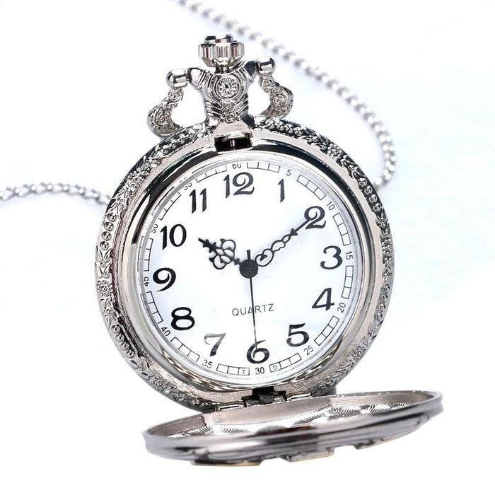 New Arrived Pocket Watch Mens DAD Gift Copper Clock With Chain