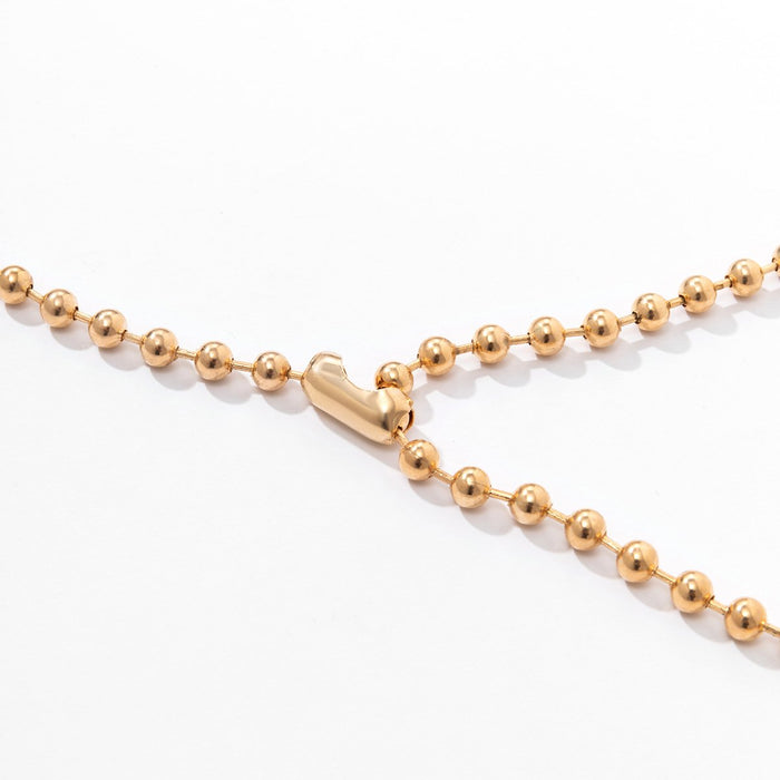 Simple Round Bead Female Waist Chain Geometric Single Layer Body Chain