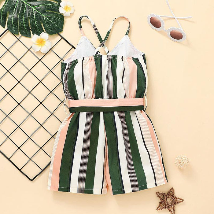 Summer Kids Suspenders Shorts Jumpsuit