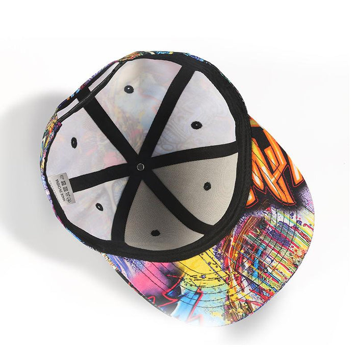 New 3d Graffiti Flat Edge Hip Hop Cap Baseball Cap