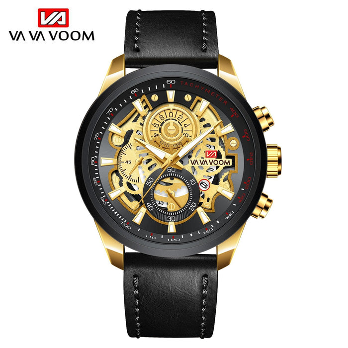 Business Men's Non-Automatic Mechanical Multi-Function Watch Sports Luminous Calendar Belt Watch