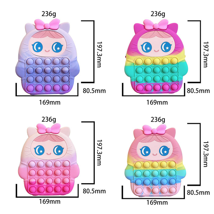 Backpack children's school bag shoulder silicone toys
