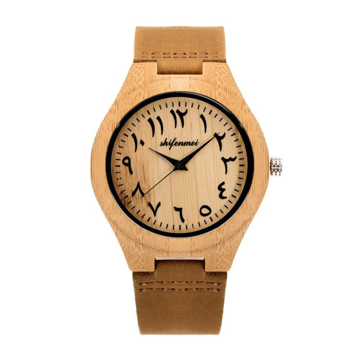 New Simple Fashionable Bamboo Wood Neutral Wood Quartz Watch