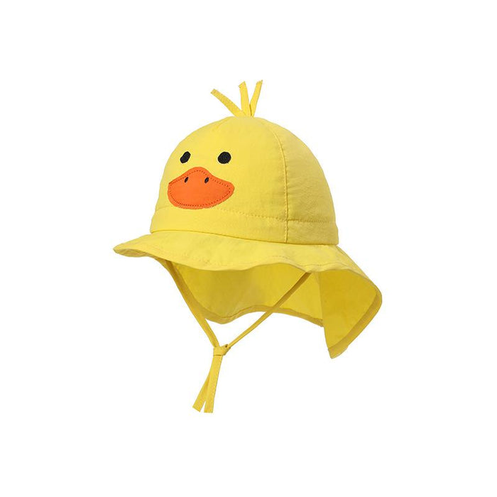 Cartoon Little Yellow Duck Outdoor Sunscreen Thin Children's Shawl Hat