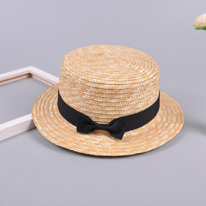 Summer Boys and Girls Bow Princess Beach Straw Hat