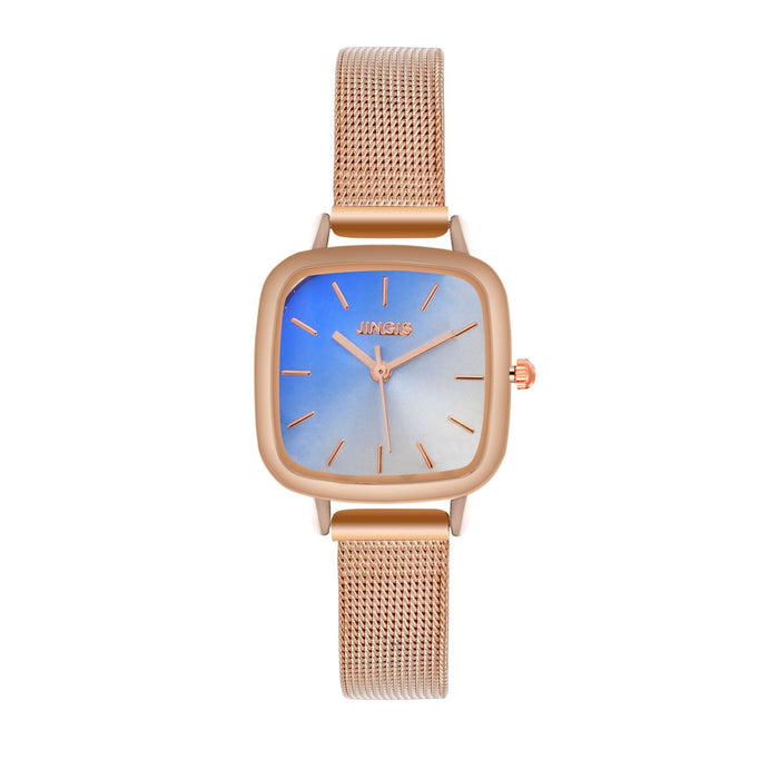 Women Watch Rhinestone Steel Quartz Fashion Wristwatch LLZ14202