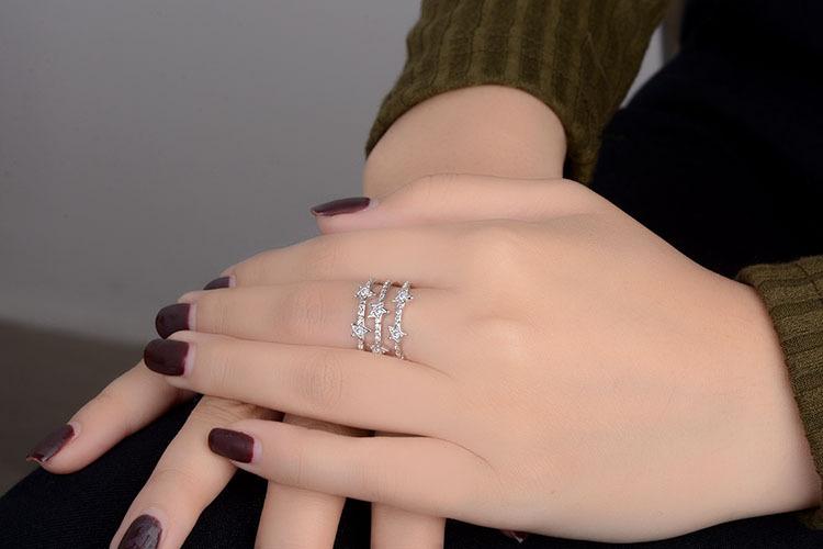 New Simple Small Star Personality Open Ring